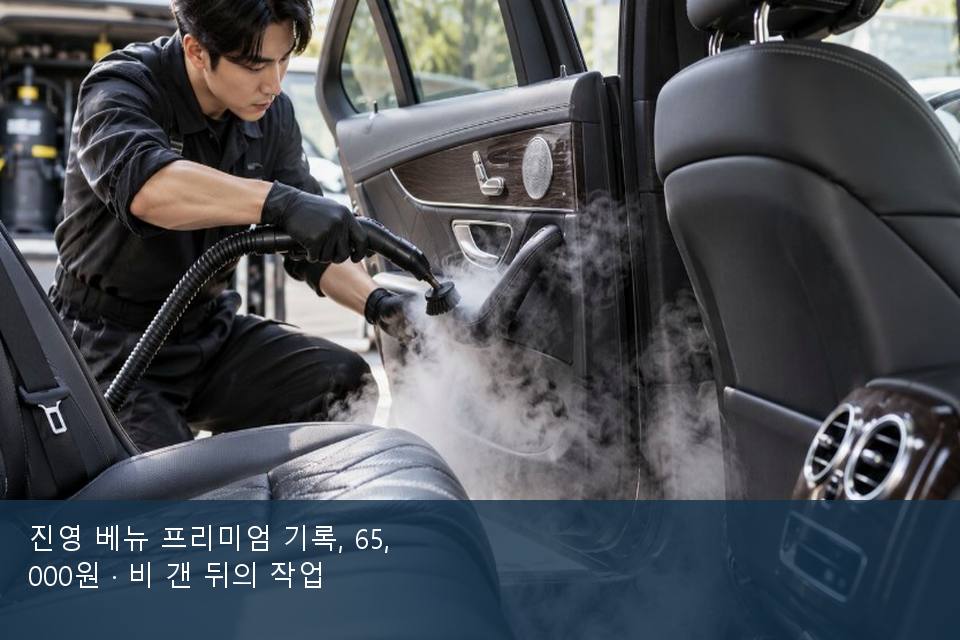 진영 베뉴 프리미엄 기록, 65,000원 · 비 갠 뒤의 작업